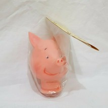 Smiling Pig Head 3 1/2" Doll Craftin 163 30 Hong Kong NOS - $15.52