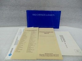 LEBARON   1982 Owners Manual 16564 - $13.85