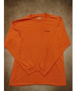 Columbia Long Sleeve Shirt Orange P H G Graphic On The Back Size L Men - £14.70 GBP