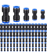 100 Pieces Air Hose Fittings Air Line Fittings Straight Push to Connect ... - $31.86