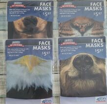 Four (4) Unibody ~ Soft Stretch ~ Face Masks ~ One Size ~ Animal Masks ~... - $20.00