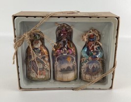 Jim Shore 3 Wisemen Hanging Ornaments Set #117712 Painted Scene 2004 - $49.45