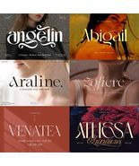 Elegant &amp; Classy Fonts 300+ Bundle Modern, Luxury,Logo,Serif Instant Dow... - $111.91 MXN