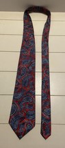 Red and Blue Paisley Necktie Camden Court - £6.49 GBP