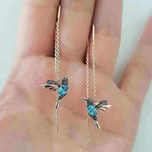 Elegant Birdie drop Crystal Dangle Earrings For Women Classic Long Tassels Earri - £7.32 GBP