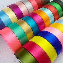 25 Yards/Roll Satin Ribbons For Crafts Bow Handmade Gift Wrapping Christmas Wedd - £9.74 GBP