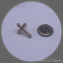 Vintage Gold Mini Small Cross Pin  Religious Label Pin ⚜️ - £3.91 GBP