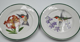 NEW Two National Wildlife Federation Hummingbird Salad Plates 7.5 Inches... - £25.71 GBP