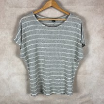 FOREVER 21 Beige Striped Dolman Open Knit Top Size Large - £6.63 GBP