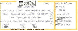 Vintage Canne Stewart Ticket Stub August 26 1991 Pittsburgh Étoile Lac - £21.75 GBP