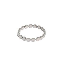 925 Sterling Silver Chic Punk Plain Flat Round Bead Ball Wedding Ring fo... - £21.14 GBP