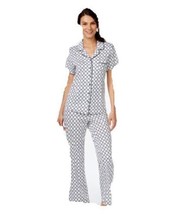 Nautica Womens Sleepwear Trellis Pajama Set 2 Piece, X-Small, White - £39.69 GBP