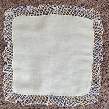 Vintage Armenian Needle Lace Edge Dresser Doily Approximately 13x13 Inch... - $13.10