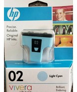 HP 02 VIVERA Light Cyan Colored Ink Cartridge, Standard, HP C8774WN SEALED - £11.76 GBP