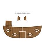 Sea Ray 340 Swim Platform Transom Pad Boat EVA Foam Faux Teak Deck Floor... - £393.04 GBP