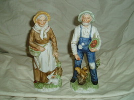 Homco Old Farm Couple Figures Home Interiors & Gifts 1409 - £15.95 GBP
