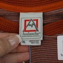 Avalanche Sweatshirt Mens XL Orange Long Sleeve Crew Neck Stripe Chest B... - $25.72