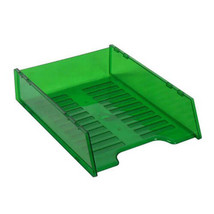 Italplast Multifit Desk Tray (A4) - Tinted Green - £25.88 GBP