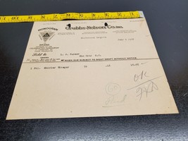 1927 Grubbs-Nelson Co. Inc. Invoice - Monogram Brand - Richmond Virginia - £16.58 GBP
