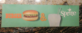 Case Vintage Sprite &amp; A Burger Sign Tranparent transparency Advertisment... - $559.72