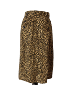 Robert Louis Leopard Print Sz XL Elastic Waist Pull on Midi Skirt Comfy ... - $31.39 CAD