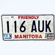 1996 Canada Manitoba Friendly Passenger License Plate 116 AUK - $25.73