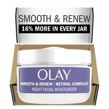 Olay Smooth &amp; Renew Retinol Face Moisturizer, 2 oz Fragrance Free Night Cream - £30.29 GBP