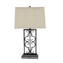 5.5 X 9.25 X 28.75 Gray Industrial With Stacked Metal Pedestal - Table Lamp - $254.30