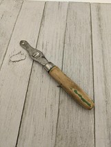 Vaughan Green Wood Handle ORANGE PEELER 6 1/2&quot; Chicago Vintage Utensil - £15.71 GBP