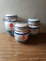 Gibson Kitchen Canister Set Of 3 - Elena Vintage From Burdines Florida  - £51.66 GBP