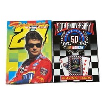 2 Vintage NASCAR Bicycle Sports Playing Cards Jeff Gordon &amp; 50th Anniversary - £6.17 GBP