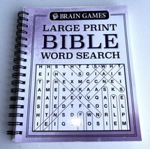 Brain Games Large Print Bible Word Search Book New - $9.89