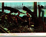 Scotch Boat Overhauling Nets Yarmouth Massachusetts MA 1907 DB Postcard G10 - $10.84
