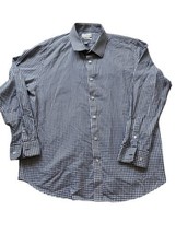 Lucky Brand Shirt Mens Large 17-17 1/2 Button Up Slim Fit Long Sleeve Co... - $13.09