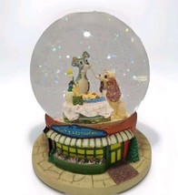 DISNEY Lady And The Tramp Musical Snow Globe &quot;Bella Notte&quot; Tony&#39;s Restau... - $39.55