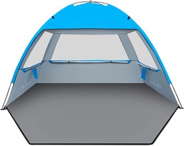 Venustas Beach Tent: 3/4–5–6 Person Upf 50 Beach Tent Sun Shelter Canopy, - £33.13 GBP