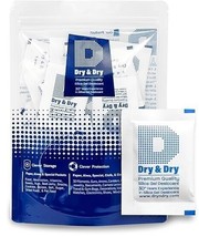 Dry &amp; Dry 5-gram Premium Silica Gel Desiccant Packets 50 Rechargeable Ab... - £7.23 GBP