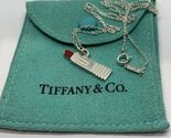 TIFFANY &amp; CO Lipstick Sterling Silver Pendant Top Necklace Pendant W/Pou... - $271.69