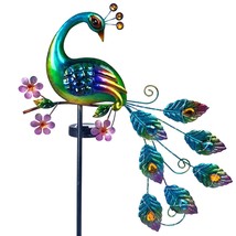 Solar Outdoor Lights, Waterproof Metal Peacock Solar Garden Lights Stakes - Land - £41.55 GBP