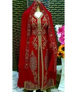 New Dress Party Festive Gown  Georgette Dubai Wedding Fancy Moroccan Abaya - $1,828.37 MXN