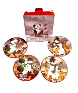 Snowman Sidekicks Ceramic Coasters Cardinals Christmas Holiday Cork Back... - £16.91 GBP