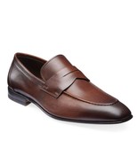 Santoni Gannon-A5 Men&#39;s Brown Italy  Leather Penny Loafer Shoes Size US ... - £287.12 GBP