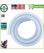 Durable 10ft Clear Braided PVC Tubing, 1/2-Inch, Non-Toxic for Chemicals... - $55.73 CAD