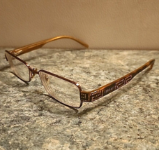 Versace 1093-B 1045 Gold-tone w Crystals Rectangular Eyeglass Frames Vtg - £27.54 GBP