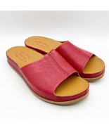 KORK-EASE Tutsi Slides Leather Sandals Comfort Etiope Red Womens 6 - £54.84 GBP