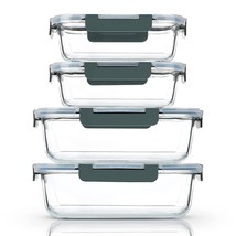 [80 Oz &amp; 36 Oz] Extra Large Glass Food Storage/Baking Containers Set With Lids,  - £44.16 GBP