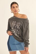  A Garment Dyed French Terry Graphic Sweatshirt - $22.35