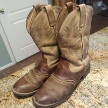 Ariat Heritage Stockman Western Boots Tumbled Brown/Beige #10002247 Men’... - $78.21