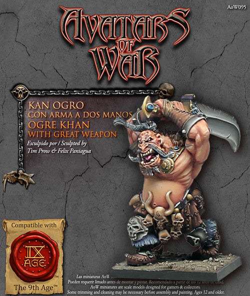 Primary image for Avatars of War Ogre Khan with Great Weapon aow95 Fantasy 28mm Ogre Kingdoms