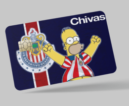 CLUB CHIVAS , FUTBOL , 2 pc credit card skin &amp; DEBIT CARD,TROLLEY &amp; GYM,... - $167.74 MXN